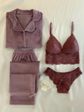 Beautiful Night Suit & Bra Penty Set Combo for Women's
