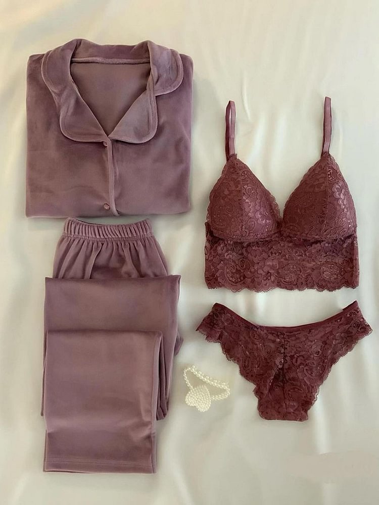 Beautiful Night Suit & Bra Penty Set Combo for Women's